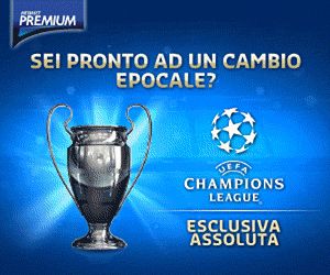 Premium Mediaset, Champions 2a giornata - Programma e Telecronisti