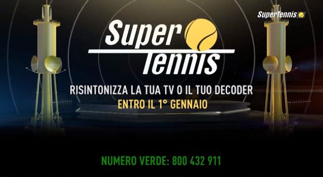 SuperTennis (canale 64) cambia frequenza, da Gennaio solo sul mux TIMB2 