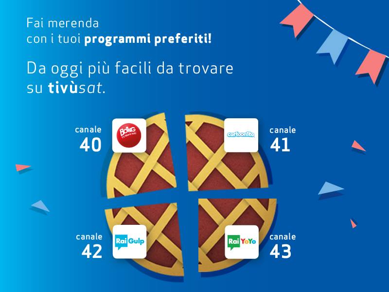 Tivùsat, spostamenti di numerazione per La7d e i canali kids dal 14 Gennaio