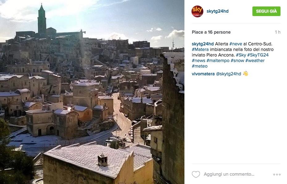 Sky TG24 HD arriva su Instagram, grazie alle foto l'informazione con tutte le notizie