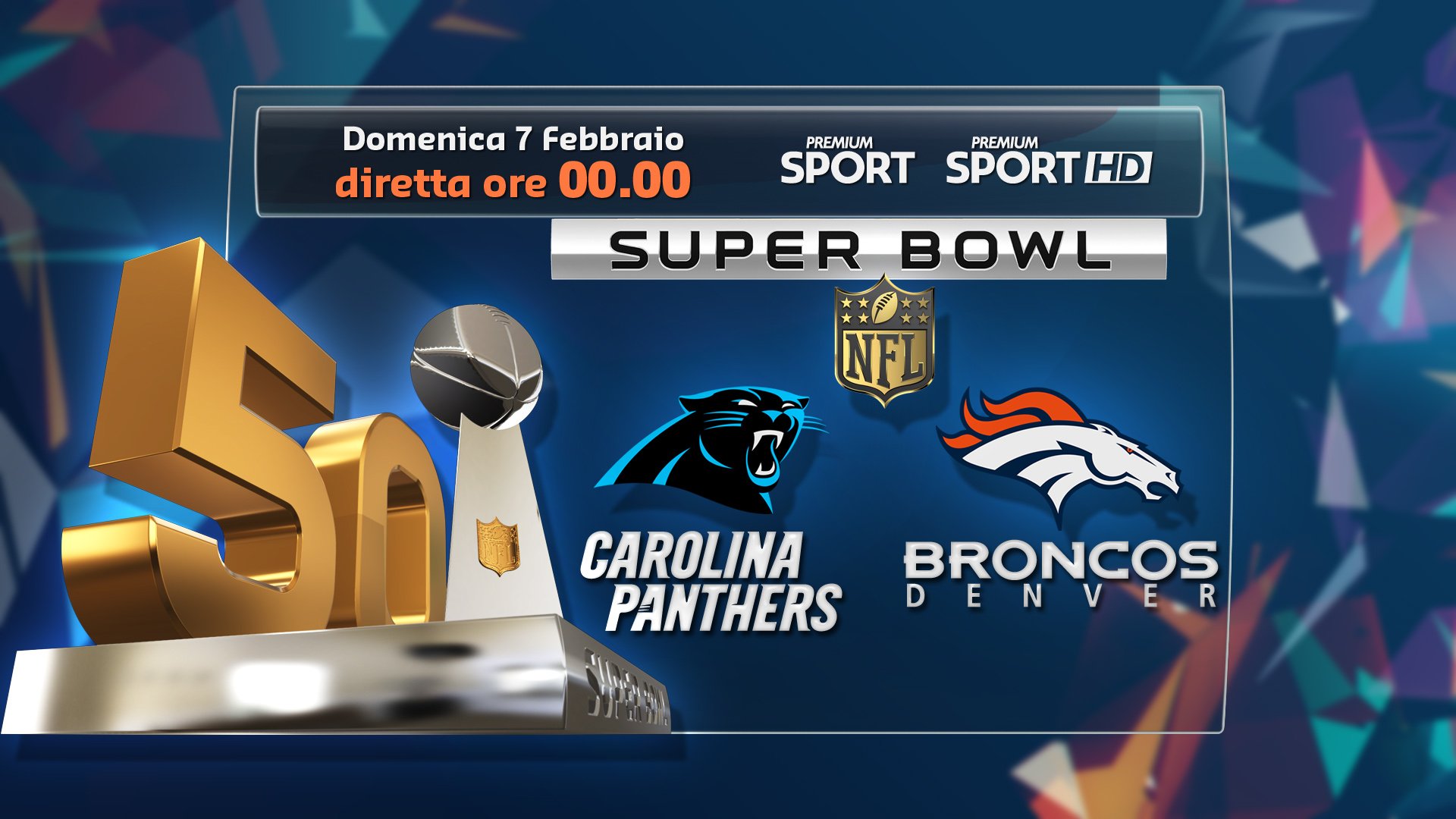 Premium Sport HD, speciale SuperBowl 50 in preparazione alla sfida finale NFL