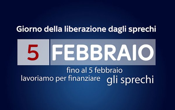 5 febbraio, su Sky TG24 il giorno della liberazione dagli sprechi di denaro pubblico 