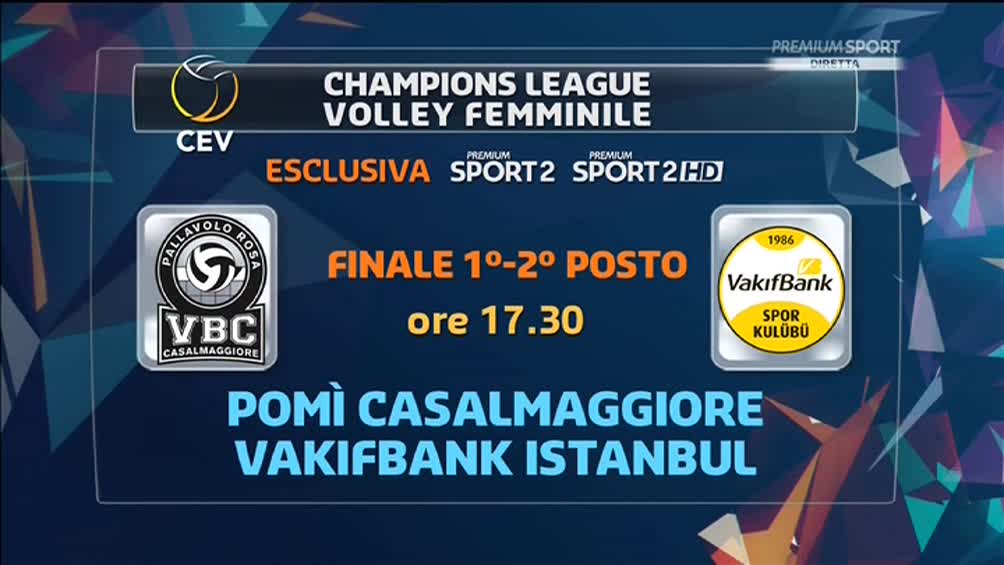 Champions League Volley Femminile, su Premium Sport HD la final 4 con Casalmaggiore