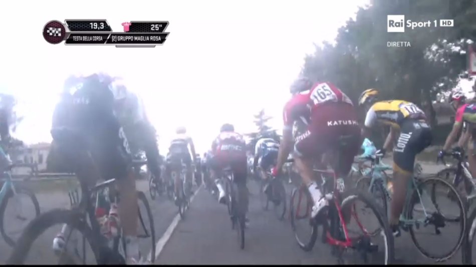 Giro d'Italia: per la prima volta immagini in diretta tv dalle bici dei corridori