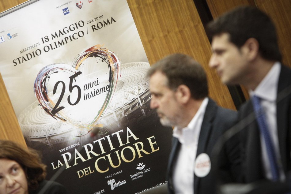 Torna il 18 Maggio a Roma (e su Rai 1) la Partita del Cuore, Cantanti vs Star Cinema