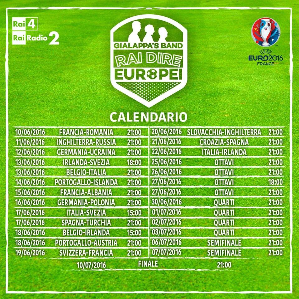 Euro 2016 su Rai 4 HD, in diretta il concerto di David Guetta e poi Rai Dire Europei  