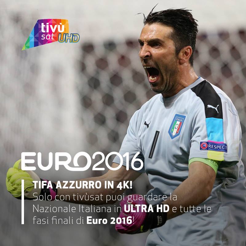 Euro 2016: Eutelsat e Rai pronti per la diretta di 7 partite in Ultra HD 4K su TivùSat