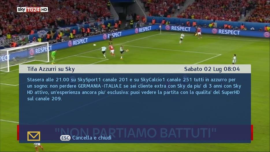 1 milione 170 mila spettatori medi su Sky per il Galles e stasera #TuttiInAzzurro