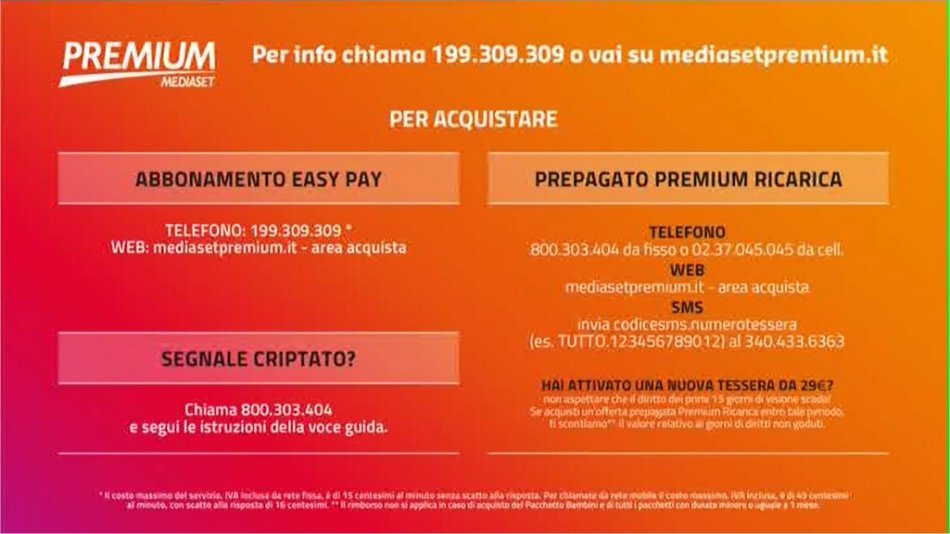 Premium Mediaset, listini abbonamento dal 15/7/2016. Diviso Premium Play (On Demand e Mobilità)