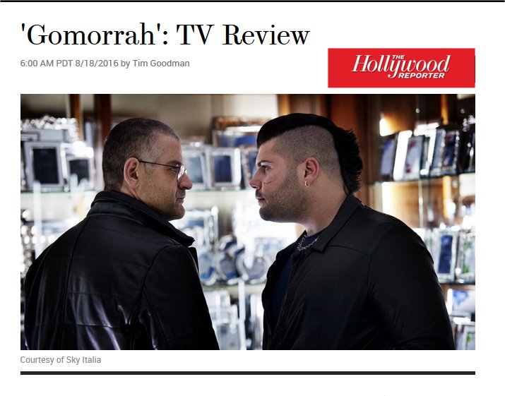 Hollywood consarca Gomorra alla vigilia dello sbarco in USA 