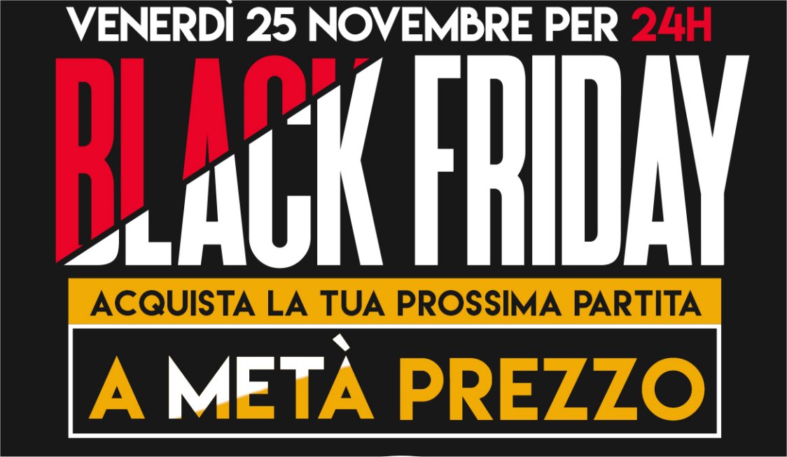Black Friday, solo venerdì tutte le gare in ppv su Lega Pro Channel a metà prezzo