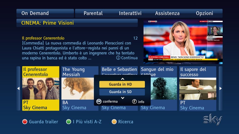 Debutta la Home Page su MySkyHD. Sky On Demand è disponibile in HD! 
