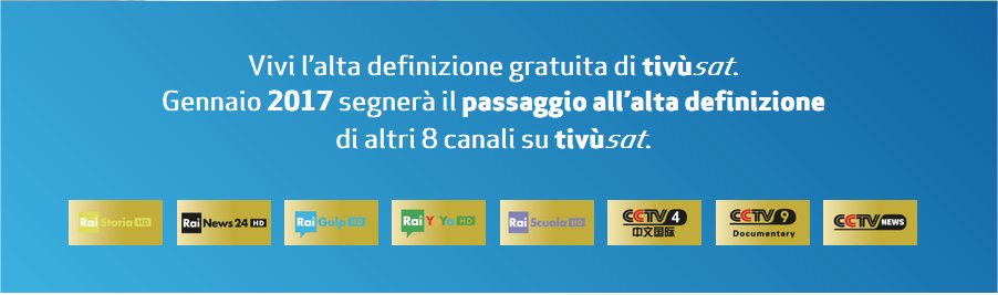 Tivùsat supera il traguardo di 2,9 milioni di carte attivate. Da Gennaio 8 nuovi canali HD