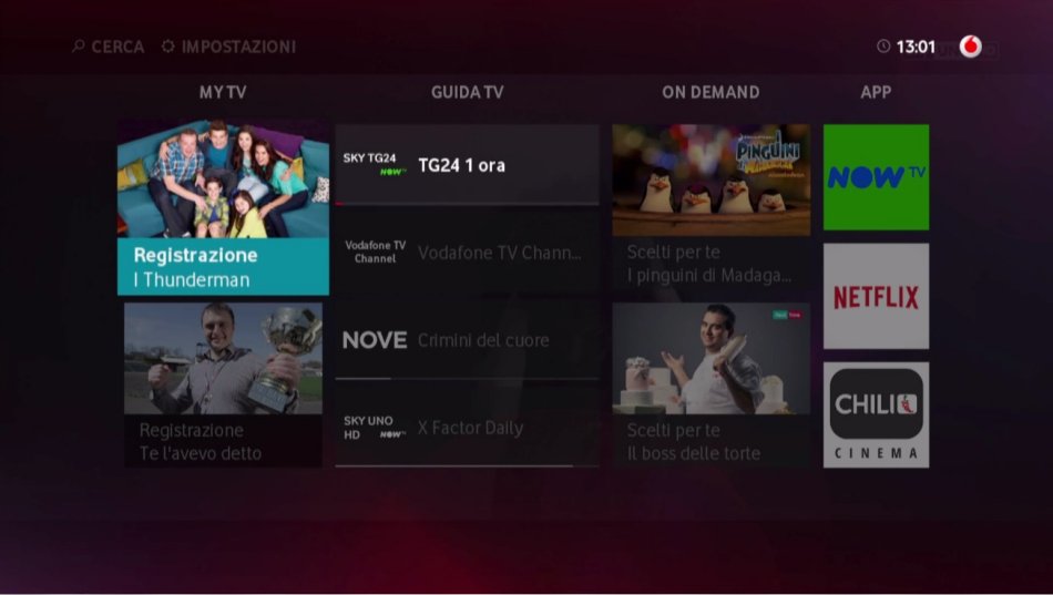 Arriva in Italia la Vodafone TV con NOW TV, Discovery Italia, De Agostini, Viacom e Chili