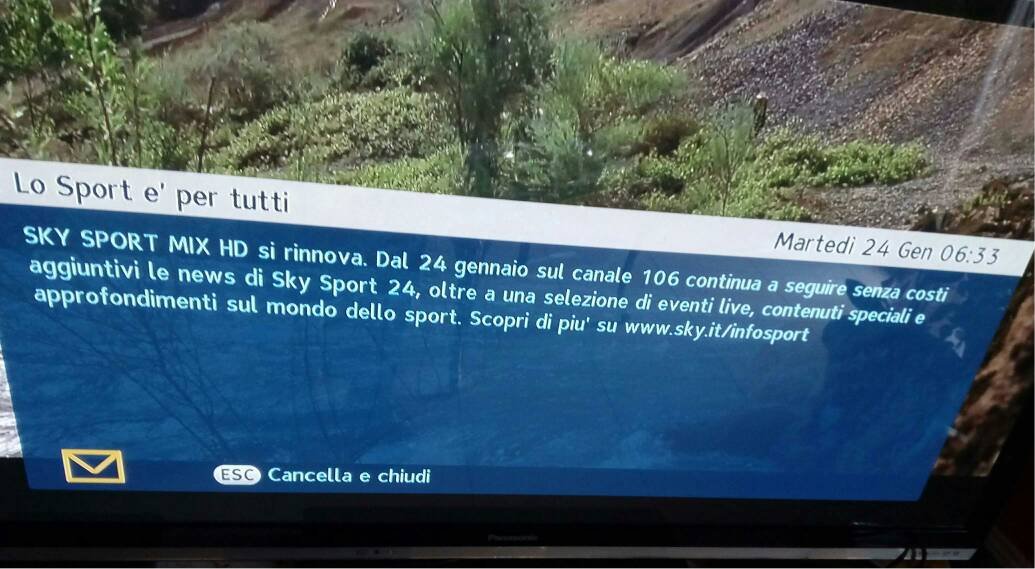 Sky Sport 24 visibile solo con Sky Calcio e/o Sport. Finestre news su Sky Sport Mix HD