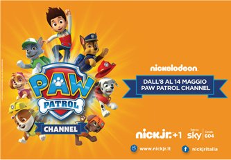 NICK JR +1 (Sky 604) si trasforma in Paw Patrol Channel per 7 giorni 24 ore su 24 