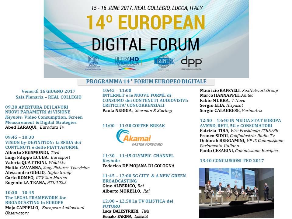 Future Video Global OverView OGGI in diretta su Digital-News.it #ForumEuropeo