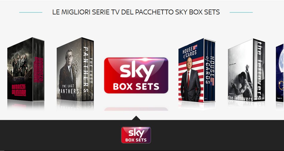 Dal 1 Luglio 2017 Sky Box Sets è incluso per tutti i clienti Sky