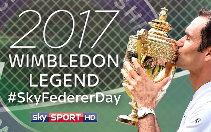 #SkyFedererDay, su Sky Sport palinsesto speciale per celebrare il suo ottavo Wimbledon