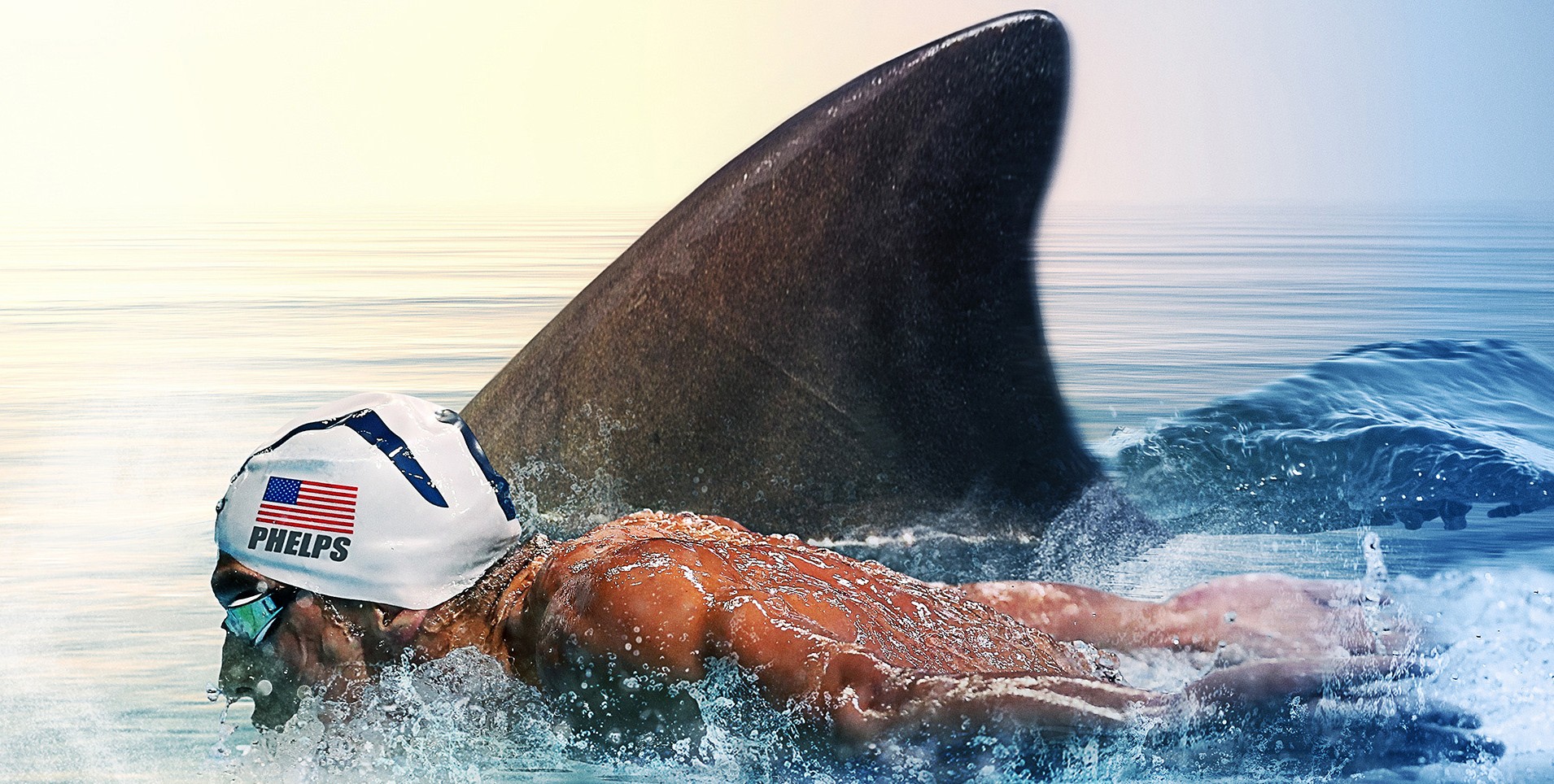 Michael Phelps sfida uno squalo nella Shark Week su Discovery Channel