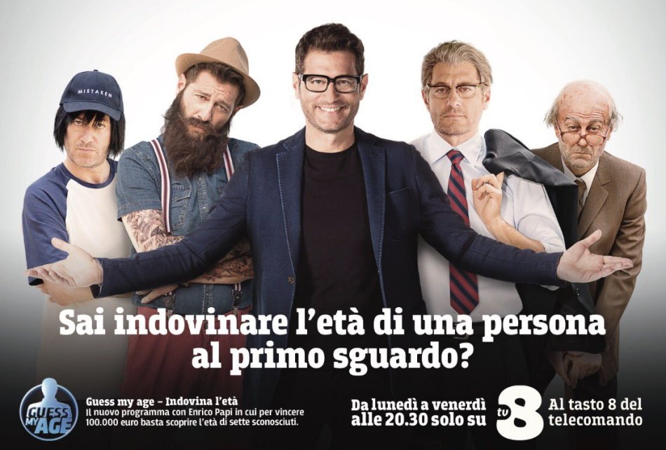 Guess my Age, il nuovo game show con Enrico Papi da stasera su TV8