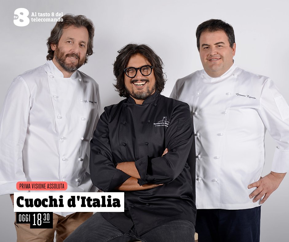 Cuochi d'Italia, la nuova sfida culinaria di Tv8 con Borghese, Tomei ed Esposito
