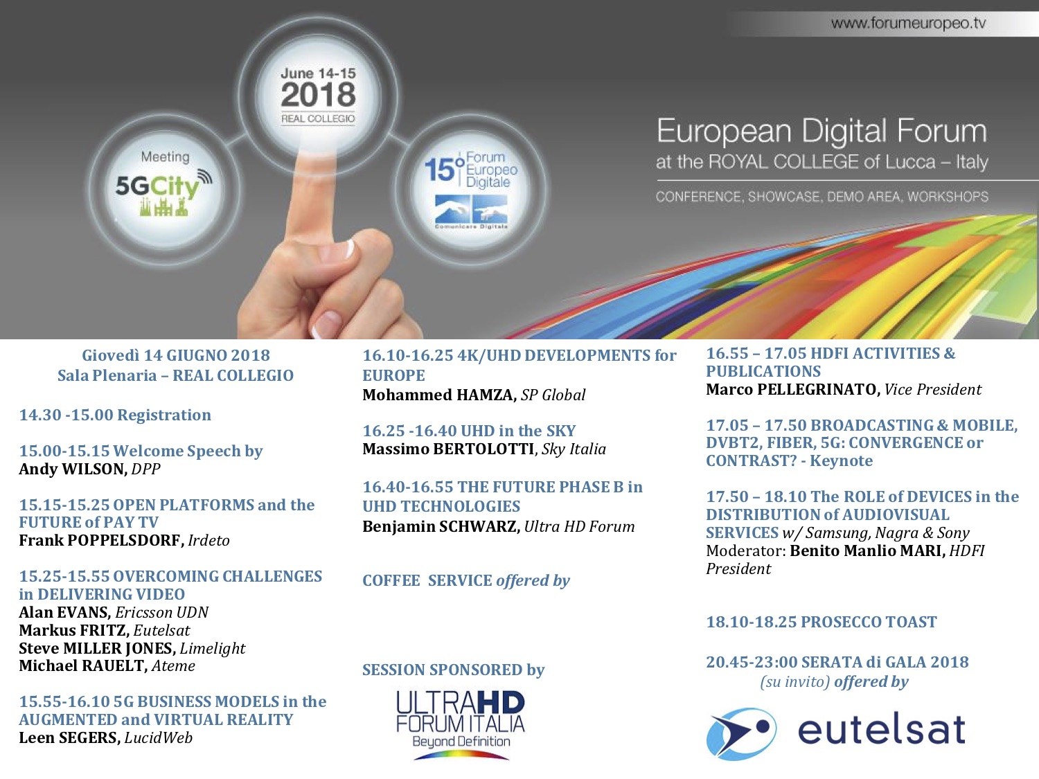 Andrea Michelozzi: «Le nuove sfide digitali al 15 #ForumEuropeo Lucca 2018»