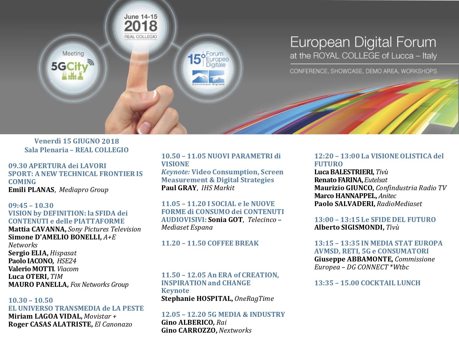 Andrea Michelozzi: «Le nuove sfide digitali al 15 #ForumEuropeo Lucca 2018»