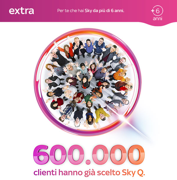 Oltre 600mila clienti hanno scelto Sky Q, tanti vantaggi con «Un pensiero per te»