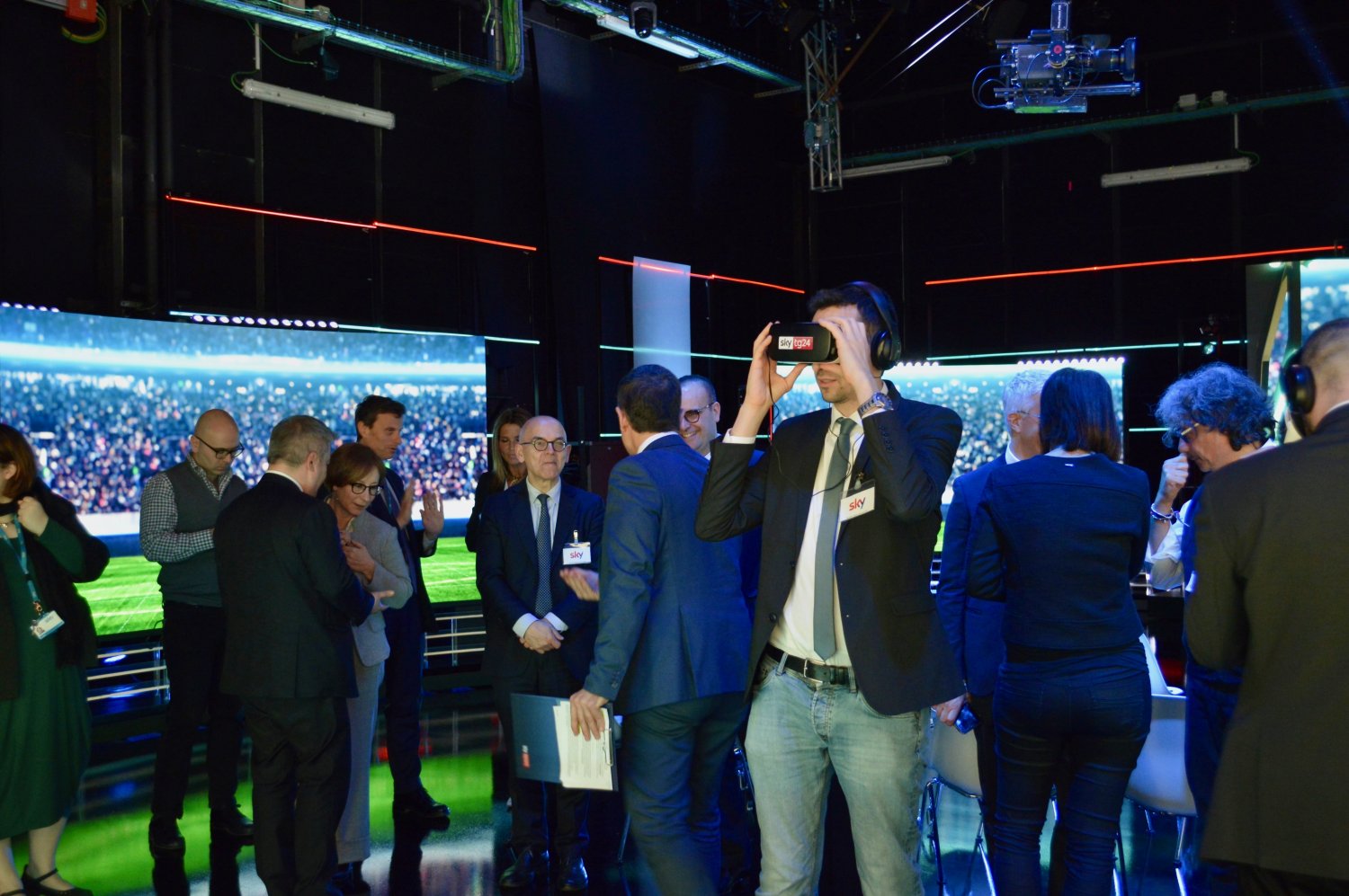 Immagine di Intergruppo Innovazione Camera e Senato in visita a Sky Italia