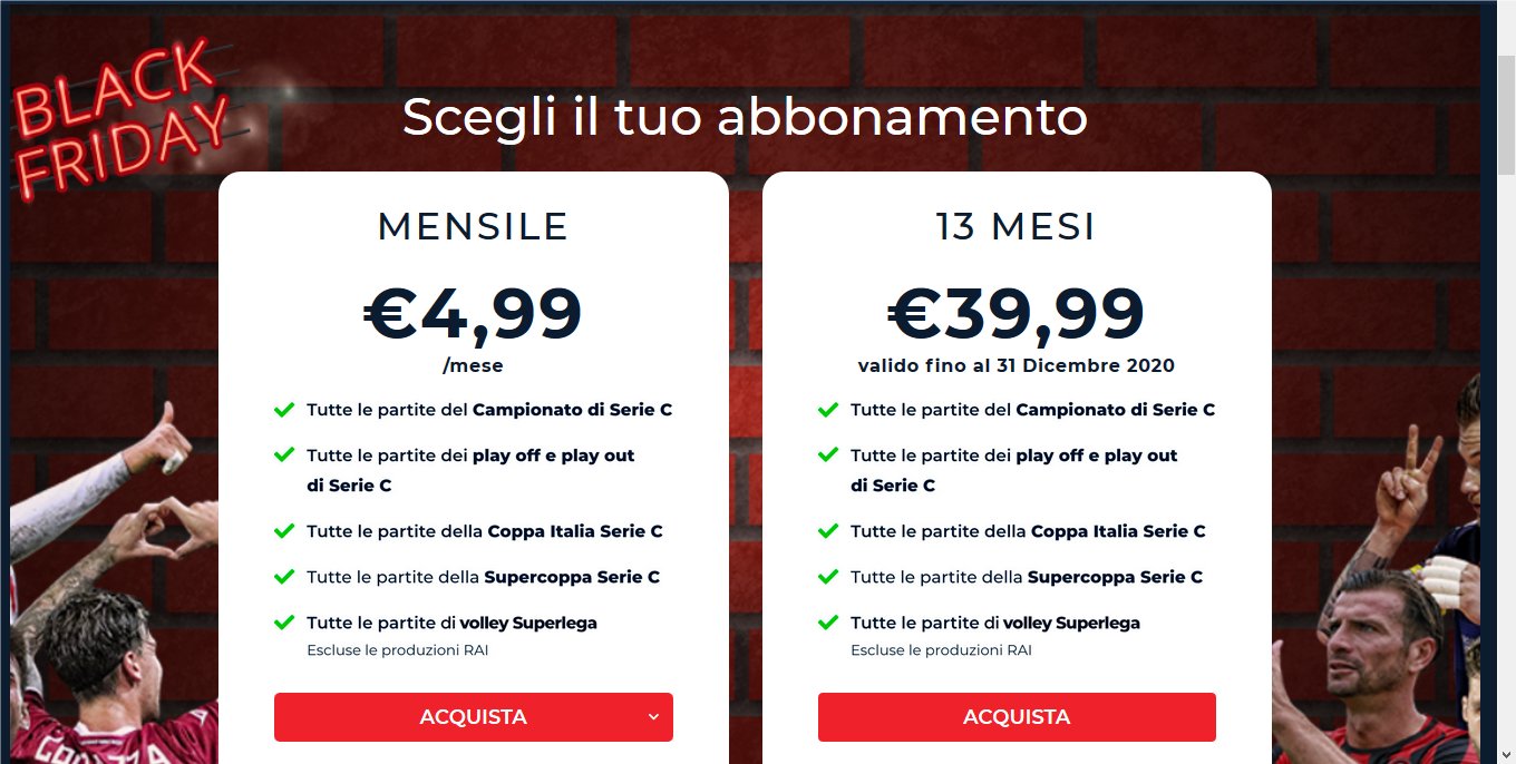 Serie C TV, 17a Giornata  - Programma e Telecronisti Eleven Sports