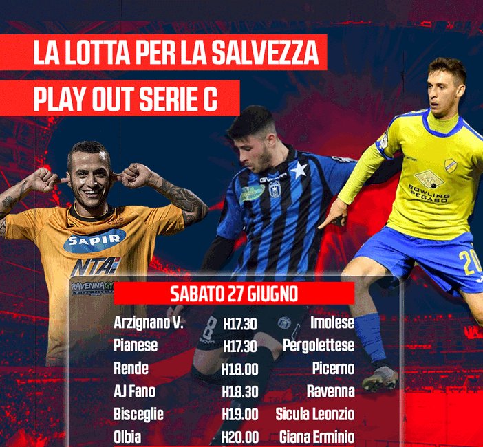  Serie C TV, Playout Andata e Coppa Italia  - Programma e Telecronisti Eleven Sports