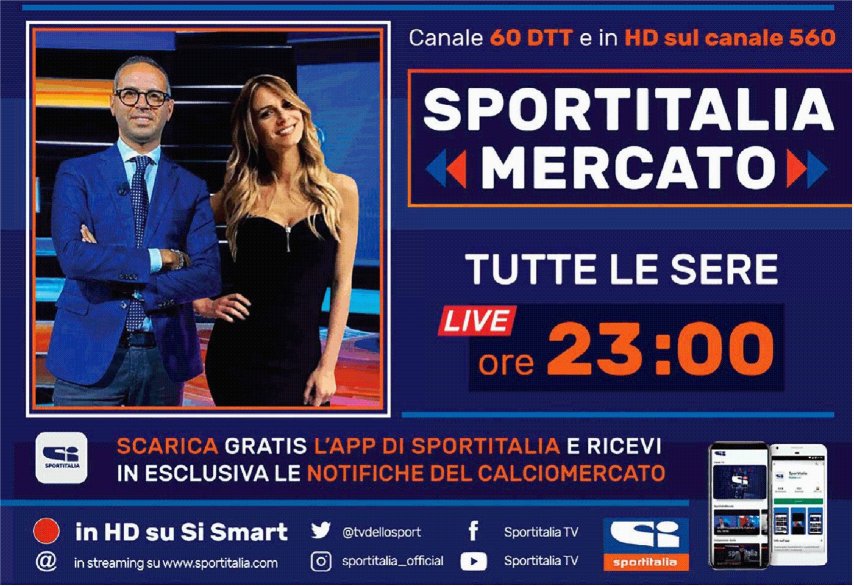 Sportitalia, al via estate di CalcioMercato, ogni sera le trattative in diretta