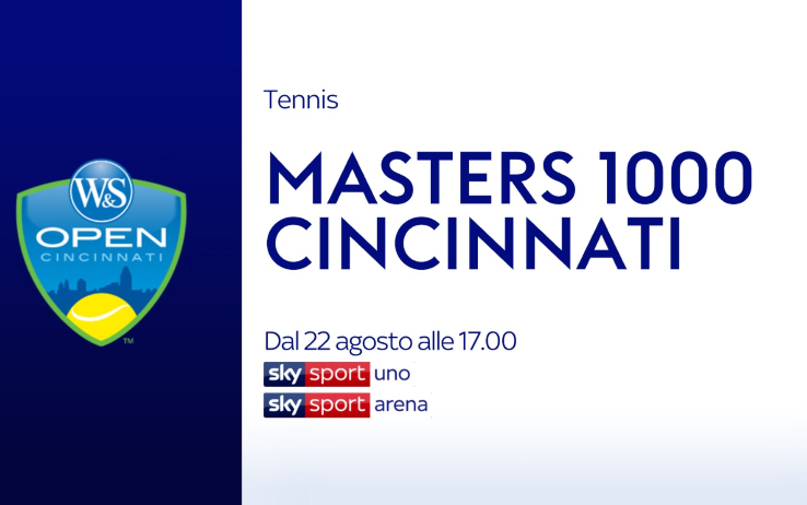Sky Sport Tennis: Masters 1000 maschile, Torneo di Cincinnati (22-28 agosto)
