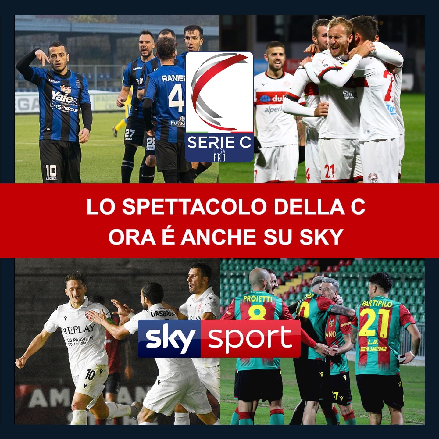 Serie C 2020/2021 in diretta pay per view su Sky, fino a 15 incontri a giornata