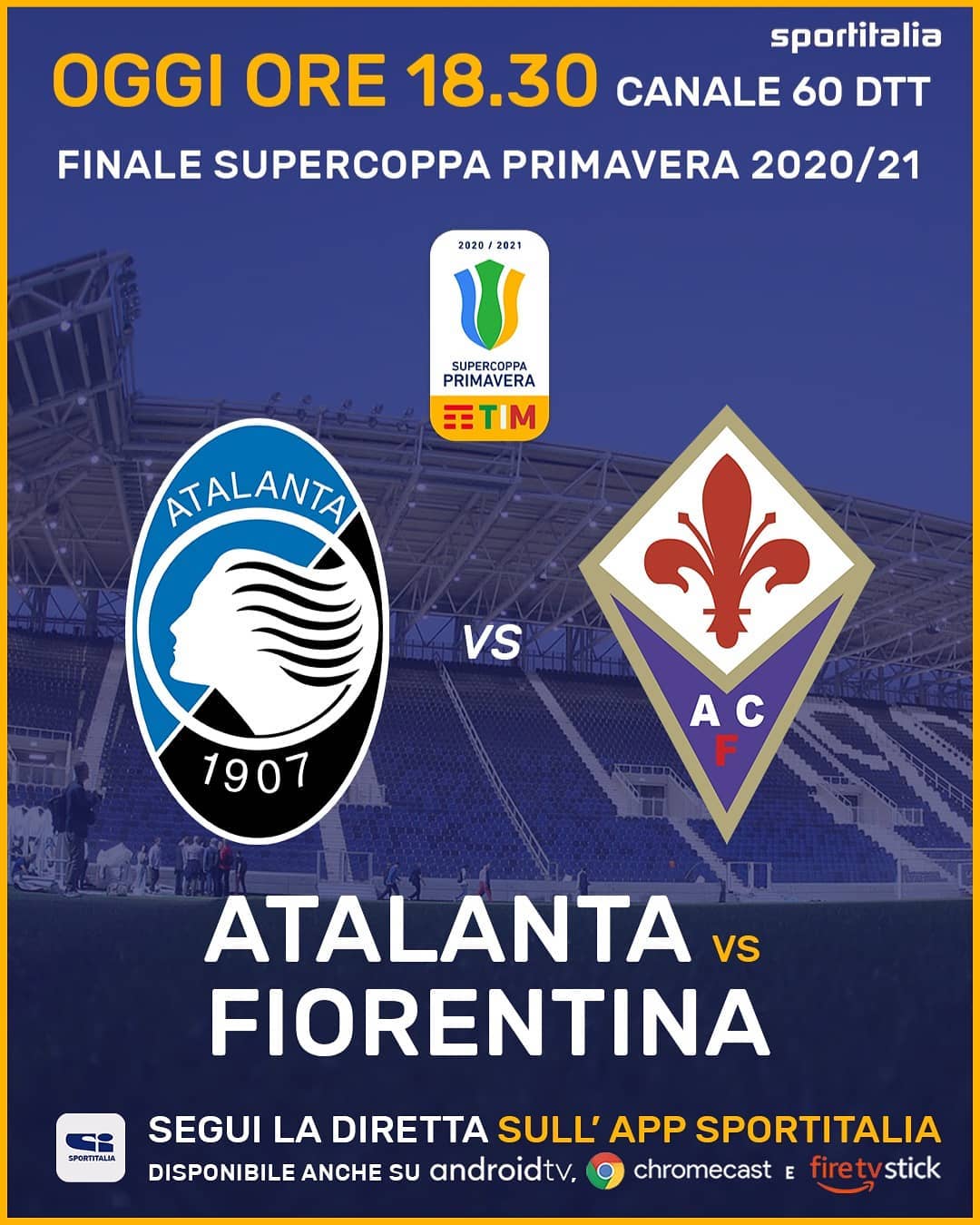 SuperCoppa Primavera - Atalanta vs Fiorentina in diretta Sportitalia