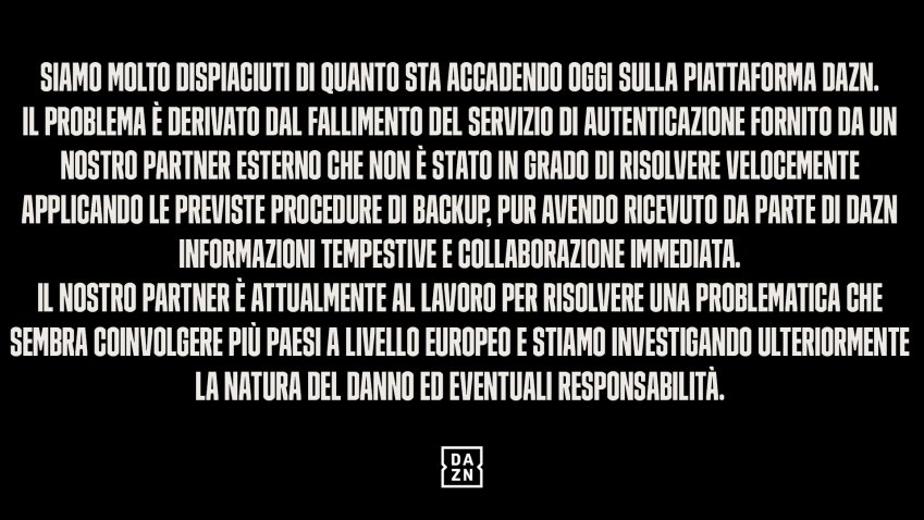 Serie A, black out app DAZN durante Inter-Cagliari. Tutto ok su 209 Sky 