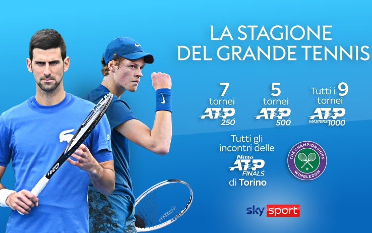 Sky Sport amplia accordo con SuperTennis con 12 tornei tra ATP 500 e 250