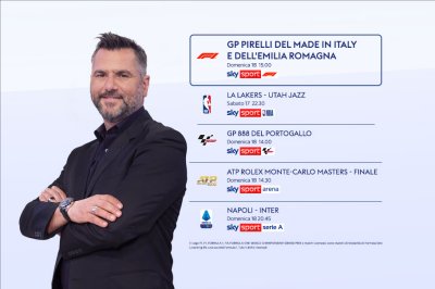 Sky Sport Super Weekend (17/18 Aprile) F1 Imola, MotoGP Portimao, Tennis Monte-Carlo
