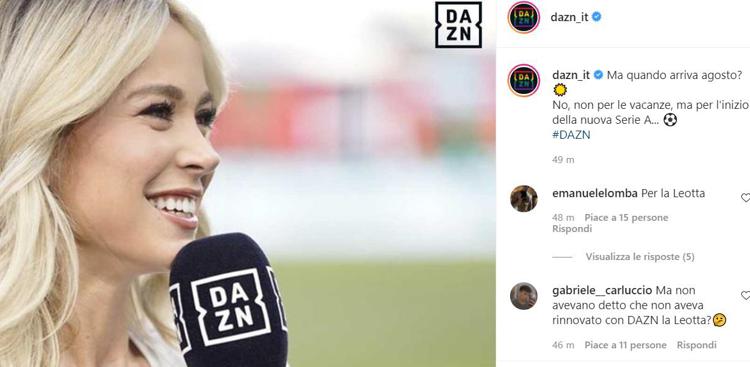 Dazn spegne i rumors, Diletta Leotta confermata sulla Serie A