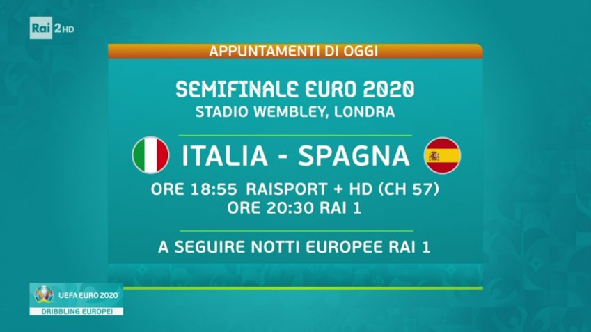 Euro 2020, Semifinale a Londra! Italia - Spagna (diretta ore 21 Rai 1 e Sky Sport)