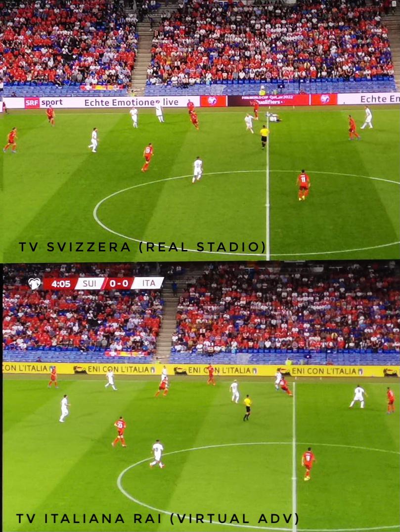 Svizzera-Italia: la pubblicità virtuale in tv fa il suo esordio in un gara European Qualifiers