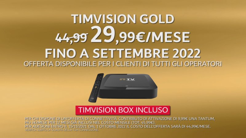 TimVision Gold, la nuova offerta per vedere tutto Disney+, Netflix, Dazn e Infinity+