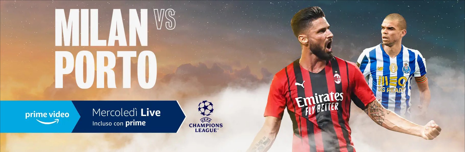 Champions League, Milan - Porto (diretta esclusiva Amazon Prime Video)