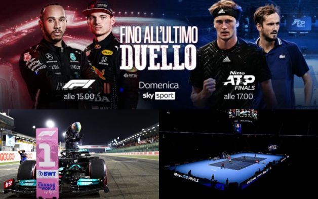 Una grande domenica di duelli sportivi su Sky con GP F1 Qatar e le Atp Finals 