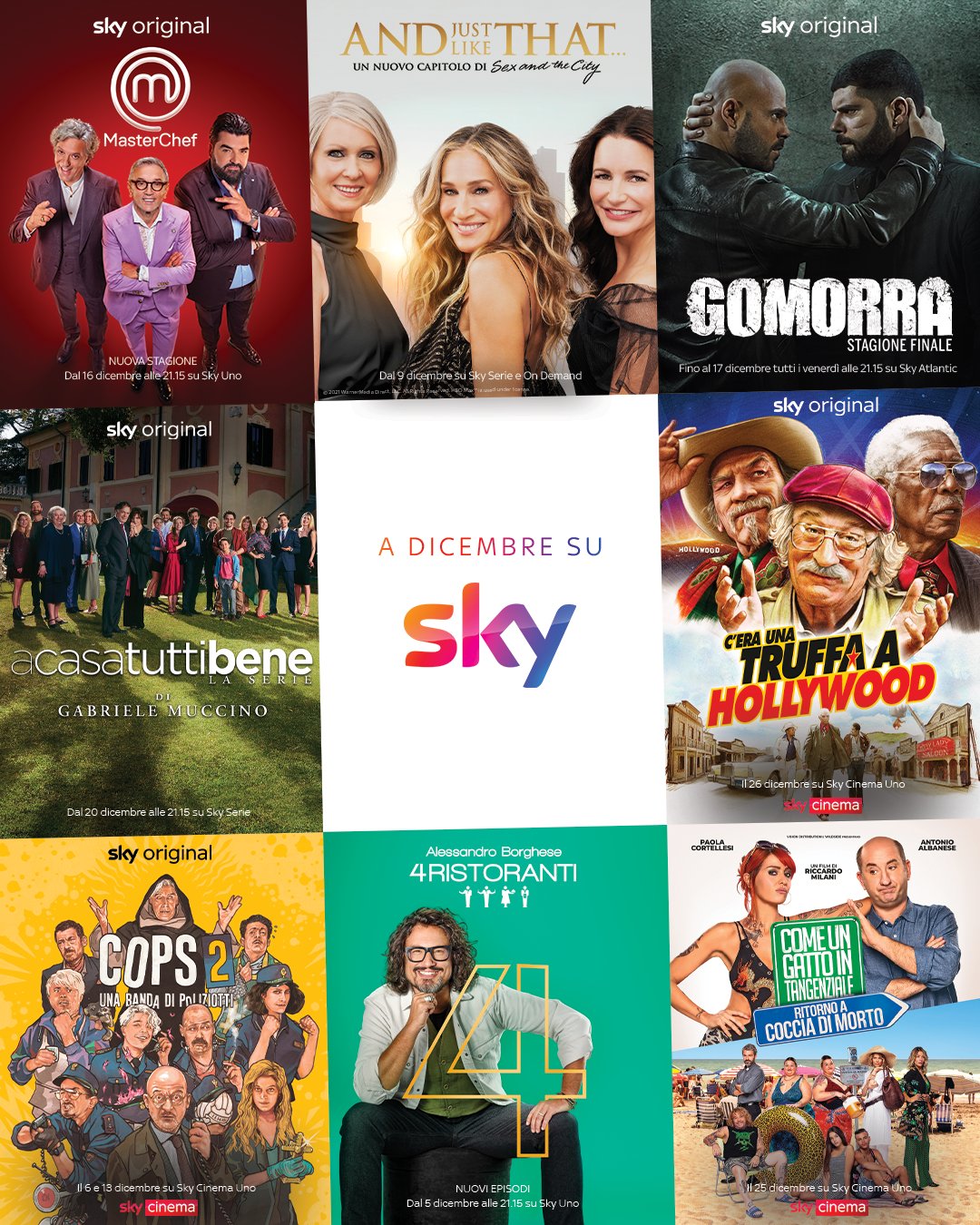 Dicembre 2021 sui canali Sky e in streaming su NOW