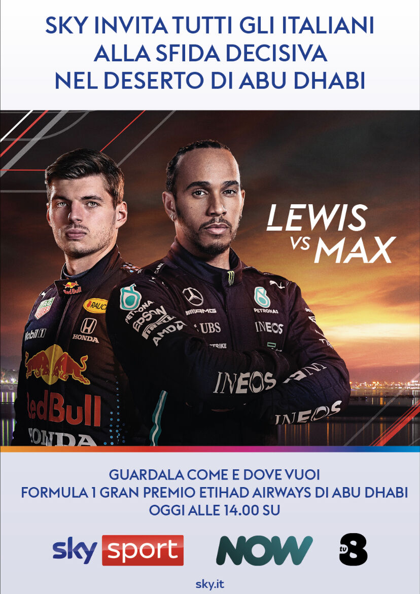 F1 Abu Dhabi 2021, Gara - Diretta Sky Sport e TV8 | Campione del Mondo Max o Lewis?