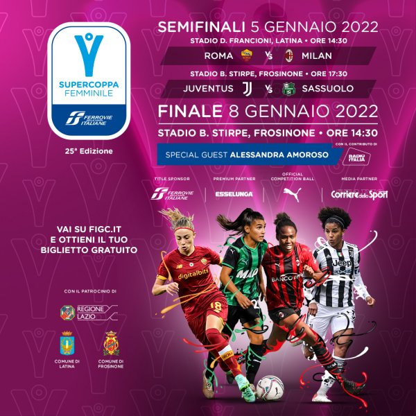 SuperCoppa Femminile Ferrovie dello Stato Italiane: Juventus vs Milan (diretta La7, TimVision, DAZN)