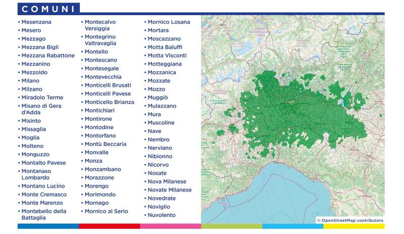 Rilascio banda 700 e refarming frequenze Digitale Terrestre Lombardia (23 Gennaio 2022)
