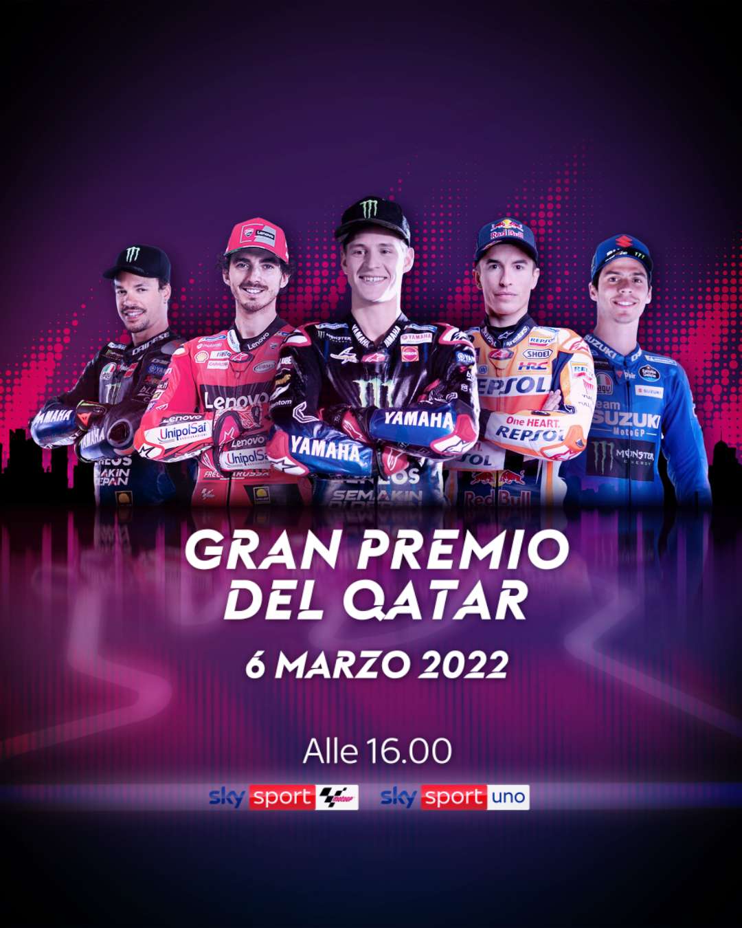 Sky Sport MotoGP, al via la stagione 2022 del Mondiale con il Gp del Qatar